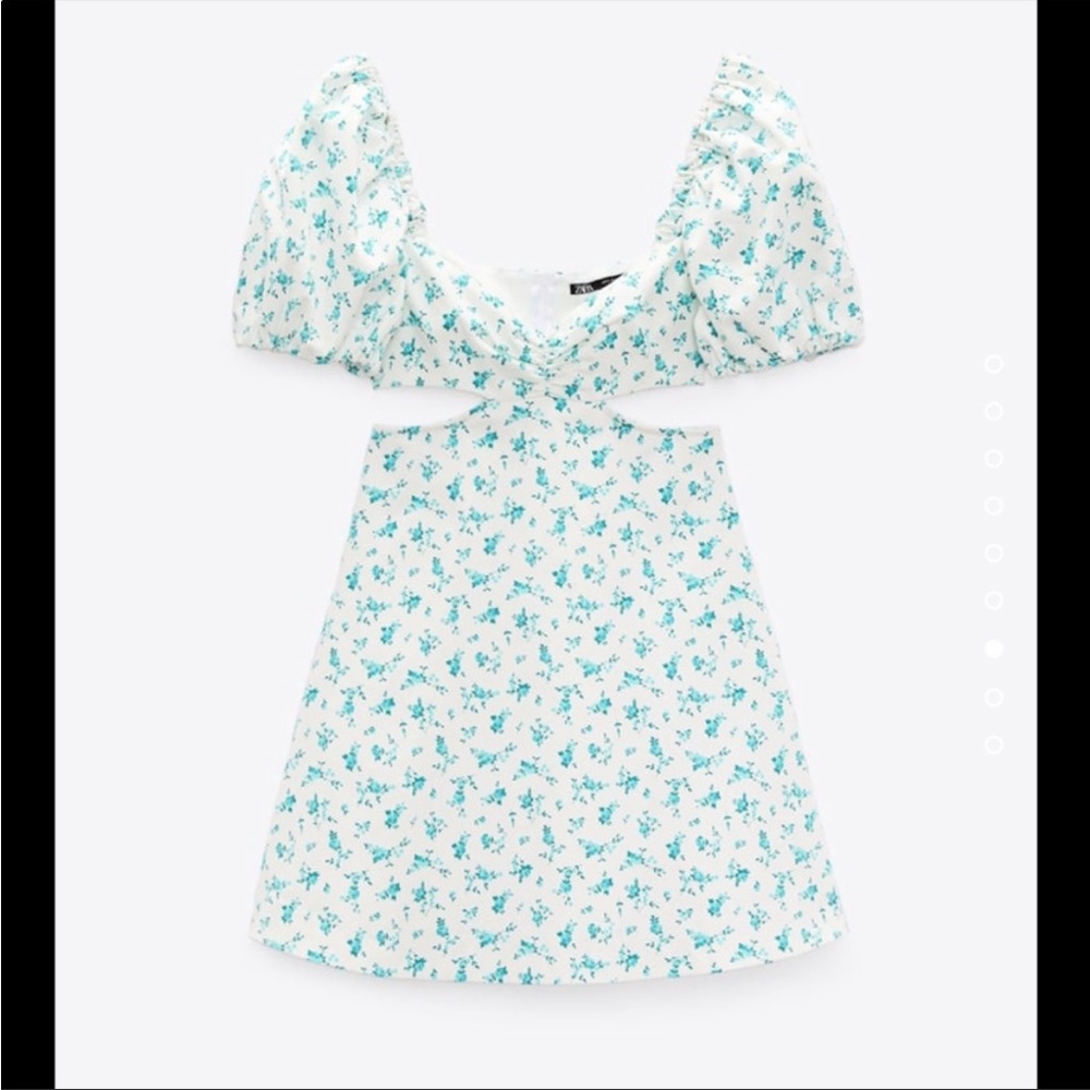 New Zara Floral Cut Out Dress - Picture 12 of 16